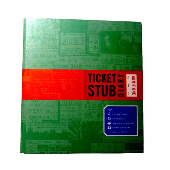 Ticket Stub Diary Blank Book Concert Movie Sporting Events Invitations Travel - Picture 1 of 6